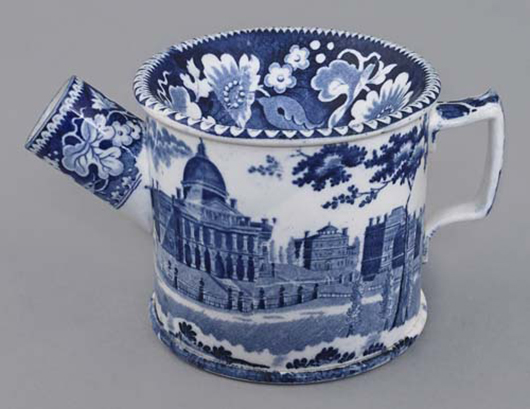 Unusual Boston State House ladies spittoon, 4 inches high. Estimate: $1,200-$1,800. Pook & Pook Inc. image.